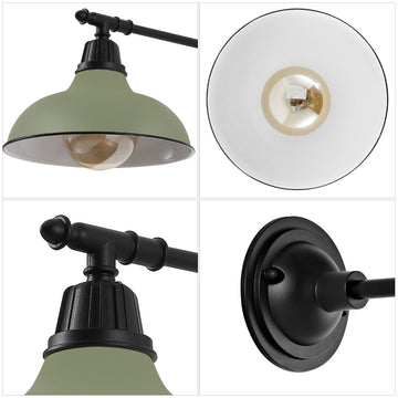 Wallace 12.25" Farmhouse Industrial Indoor/Outdoor Iron LED Victorian Arm Outdoor Sconce